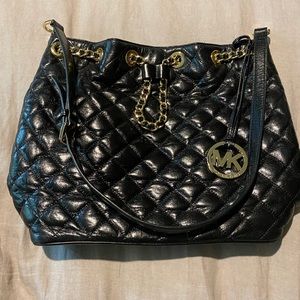 Michael Kors quilted leather bucket bag